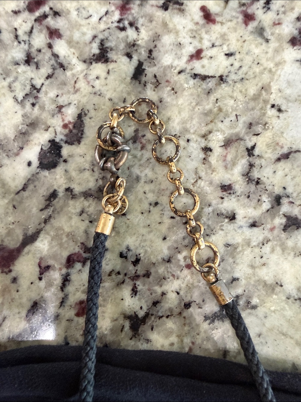 J. Crew Mixed Metal Blue/Green
Cord Statement Necklace - Picture 4 of 10